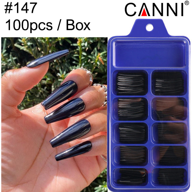 CANNI 100pcs Long Coffin False Full Cover #147
