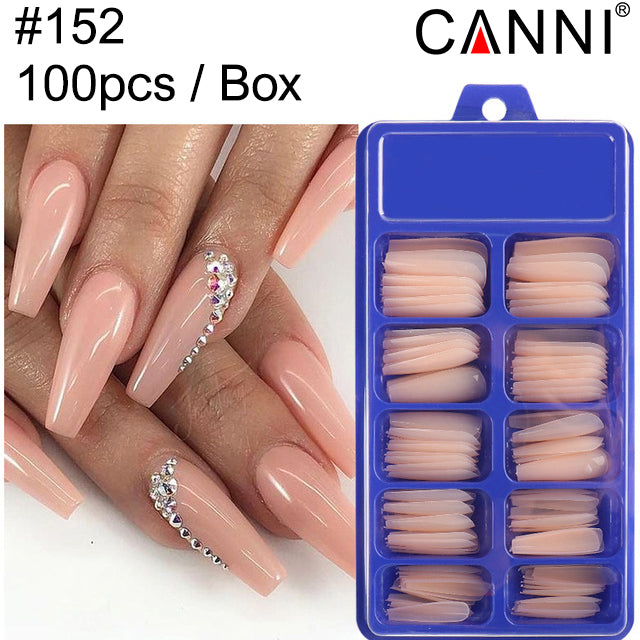 CANNI 100pcs Long Coffin False Full Cover #152