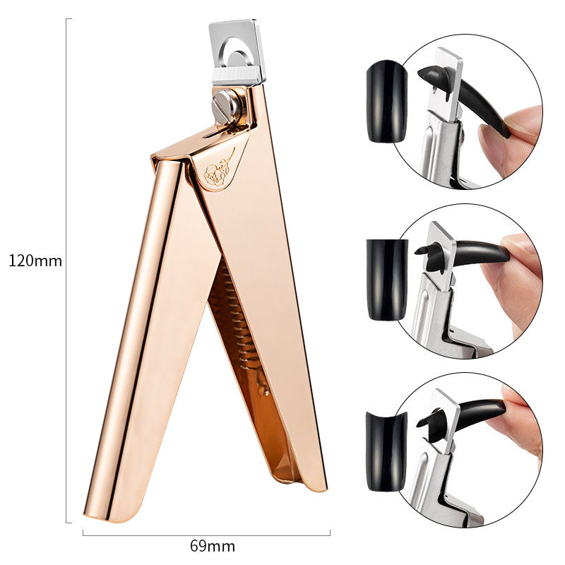 Golden Nail Art Clipper Edge Cutters Trimmer False Nail Tips Scissor Manicure Tools