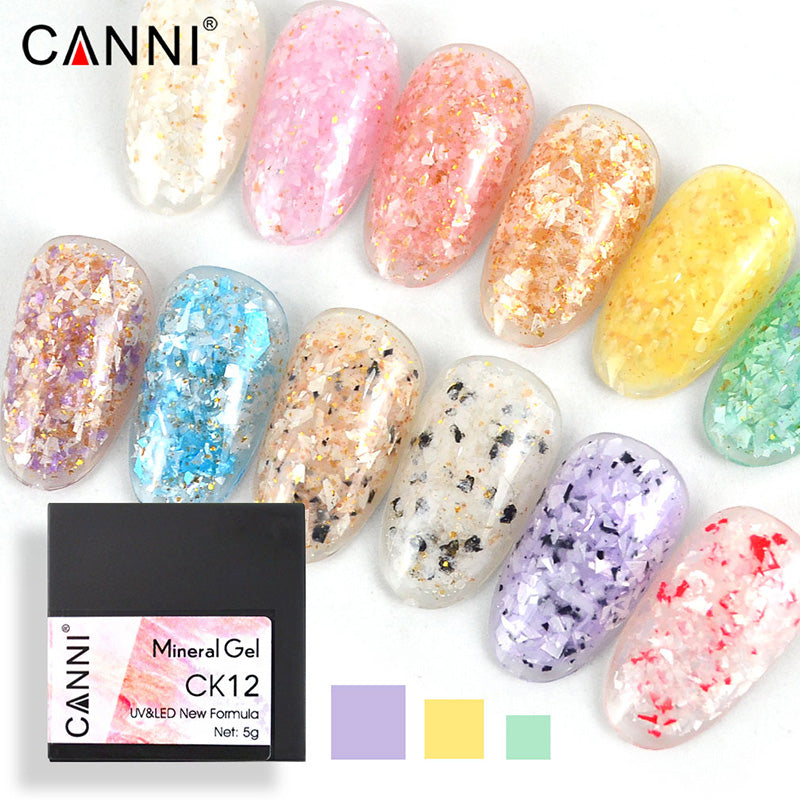 CANNI Mineral Gel UV / LED Nail Gel Polish 12 Shades, 5g