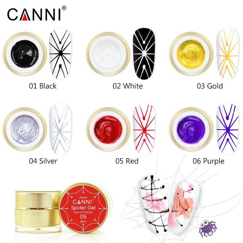 Spider Gel Easy Apply Nail Art Design Soak off UV LED 3D / 4D 8ml