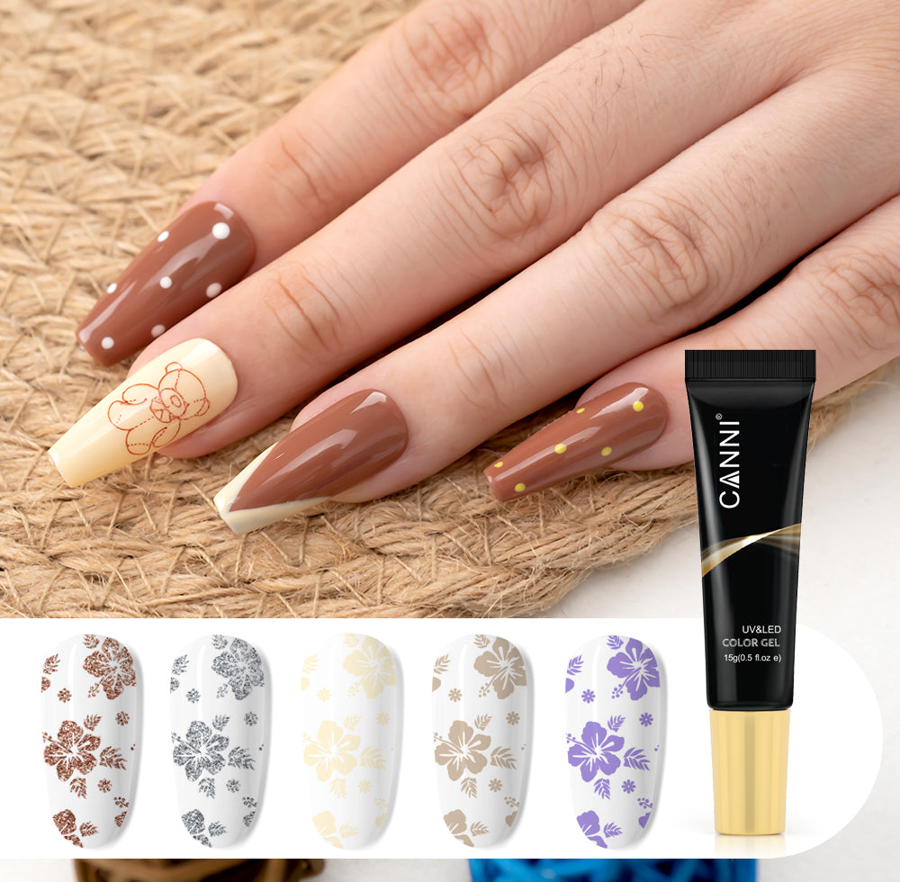 CANNI Stamping Gel UV / LED Nail Gel Varnish - 18 Colours