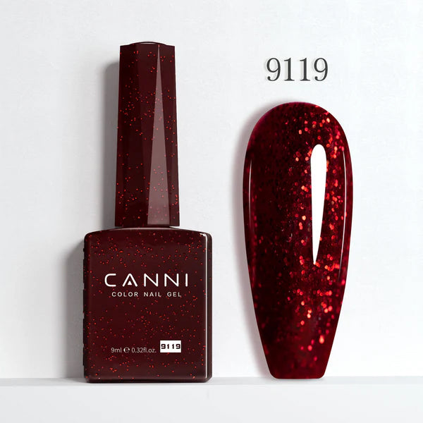 CANNI® Hema Free 9ml Nail Gel Polish Soak Off LED Colours Shades 9073 - 9144