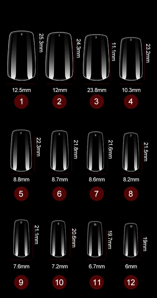 CANNI Clear Square - Soft Gel False Nail Tips