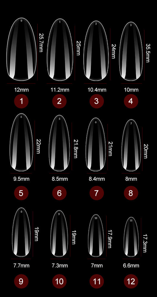 CANNI Half Matt Stiletto - Soft Gel False Nail Tips