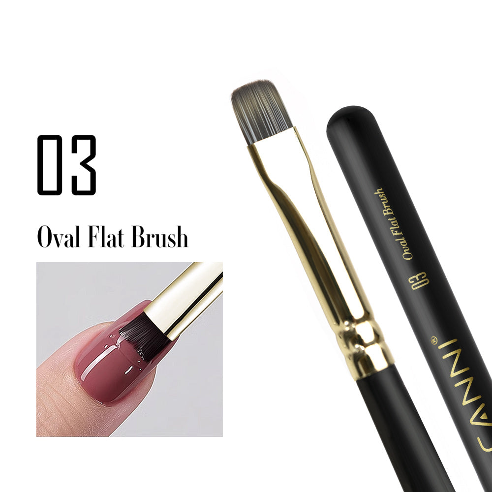 CANNI Oval Flat Brush #03