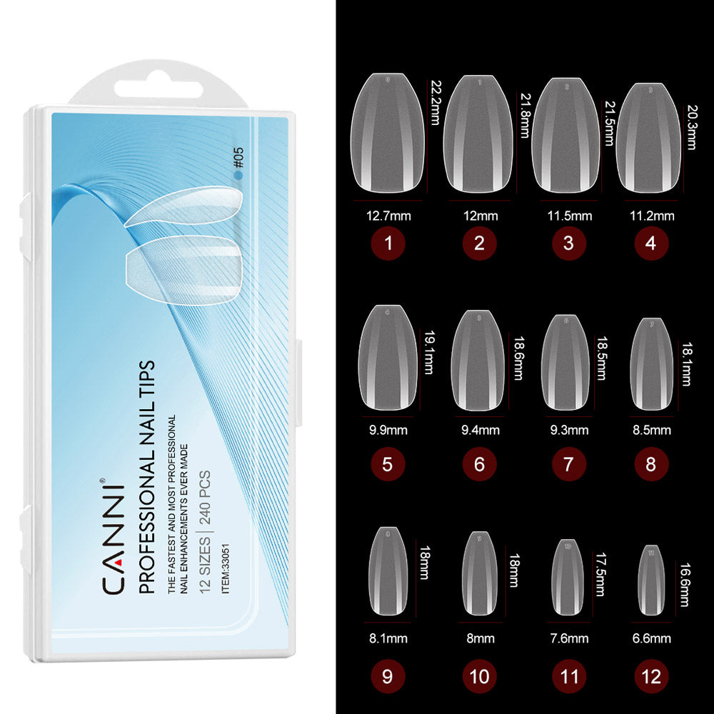 CANNI Matte Short Coffin - Soft Gel False Nail Tips
