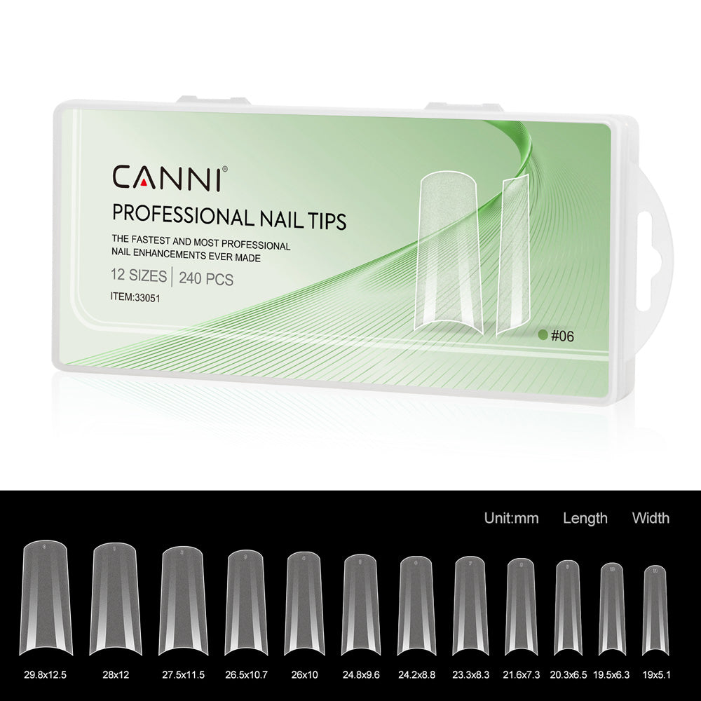 CANNI Matte French Nail - Soft Gel False Nail Tips