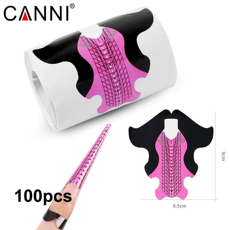 100pcs Pink Butterfly Self Adhesive Nail Form Stickers