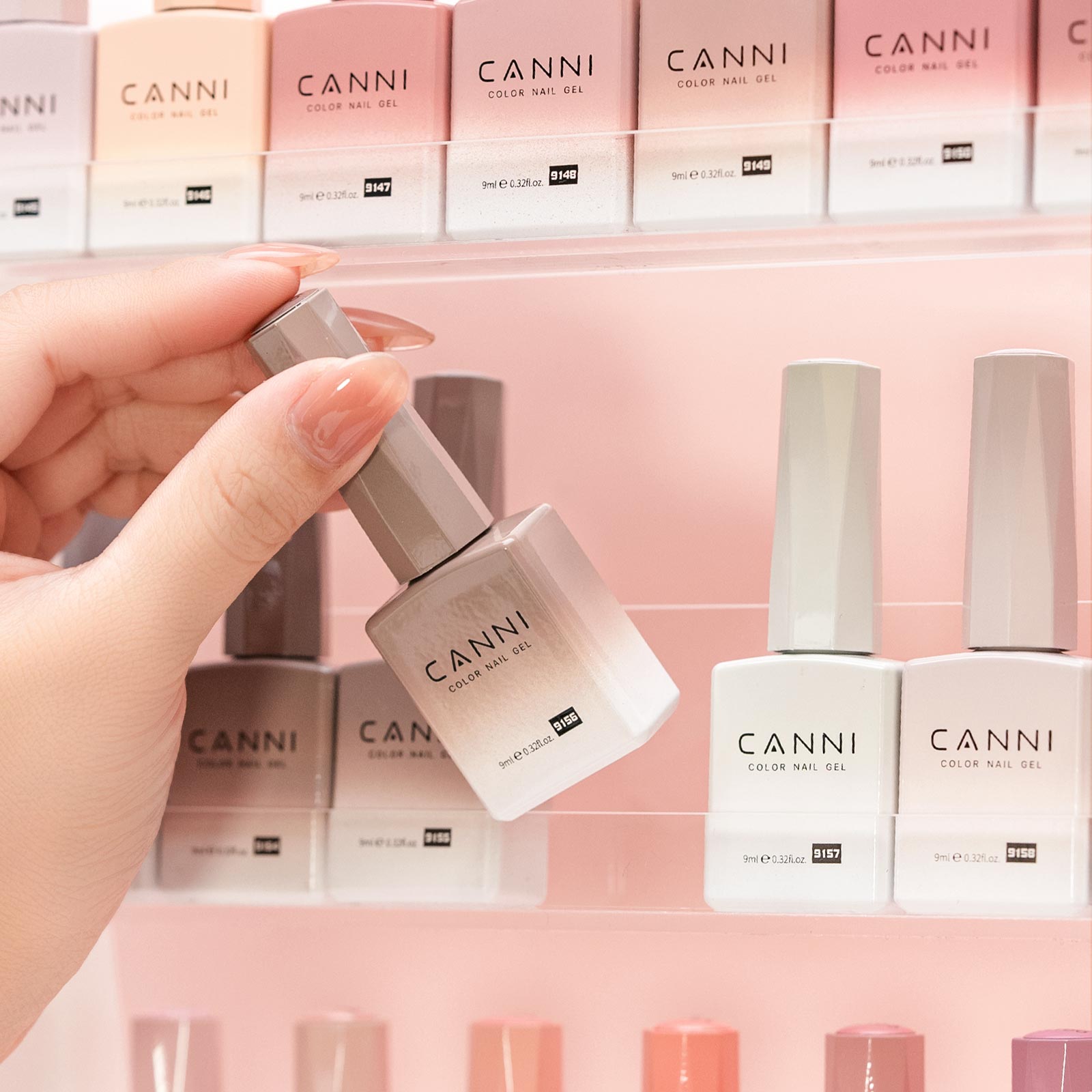 CANNI® Hema Free 9ml Nail Gel Polish Soak Off UV LED Jelly Nude Shades 9145-9168