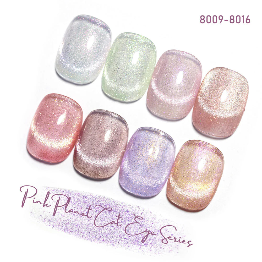 CANNI TPO& Hema Free Cat Eye 8pcs Kit BK - Pink Planet Series
