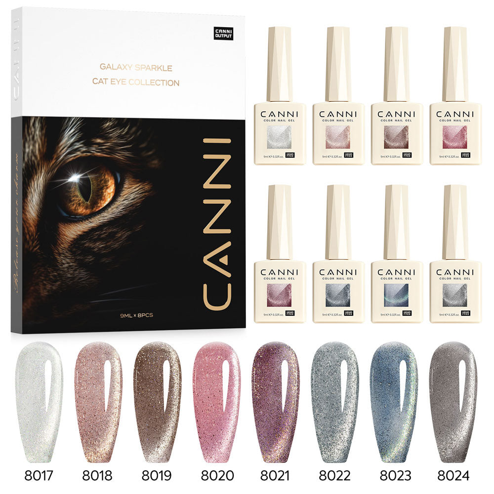 CANNI TPO & Hema Free Cat Eye 8pcs Kit CK - Iridescent Dream Series