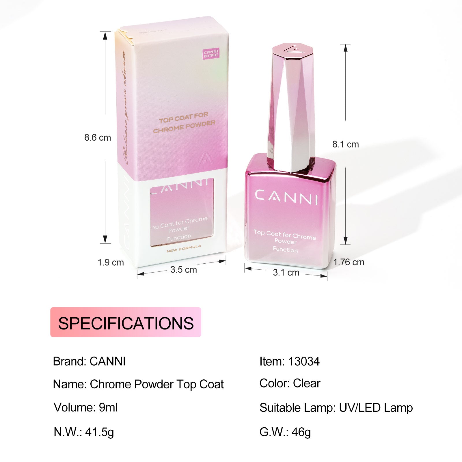 CANNI Top Coat for Chrome Powder