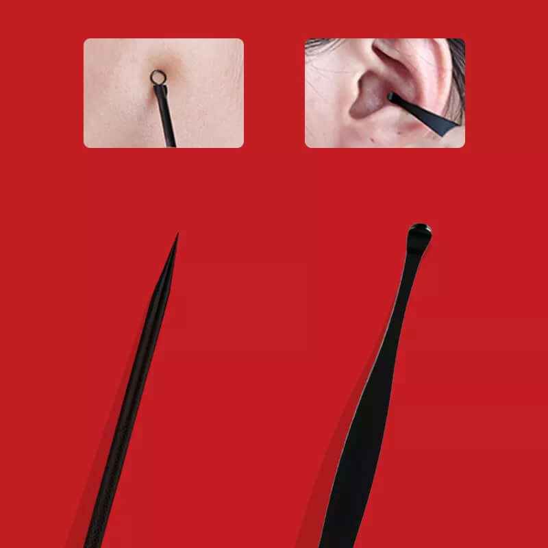 16 pcs Manicure Pedicure Set Finger Toe Nail Clippers Scissors Manicure Grooming Kit - Black Pouch