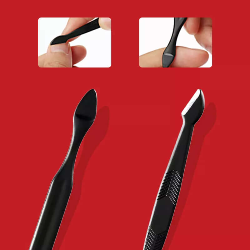 16 pcs Manicure Pedicure Set Finger Toe Nail Clippers Scissors Manicure Grooming Kit - Black Pouch