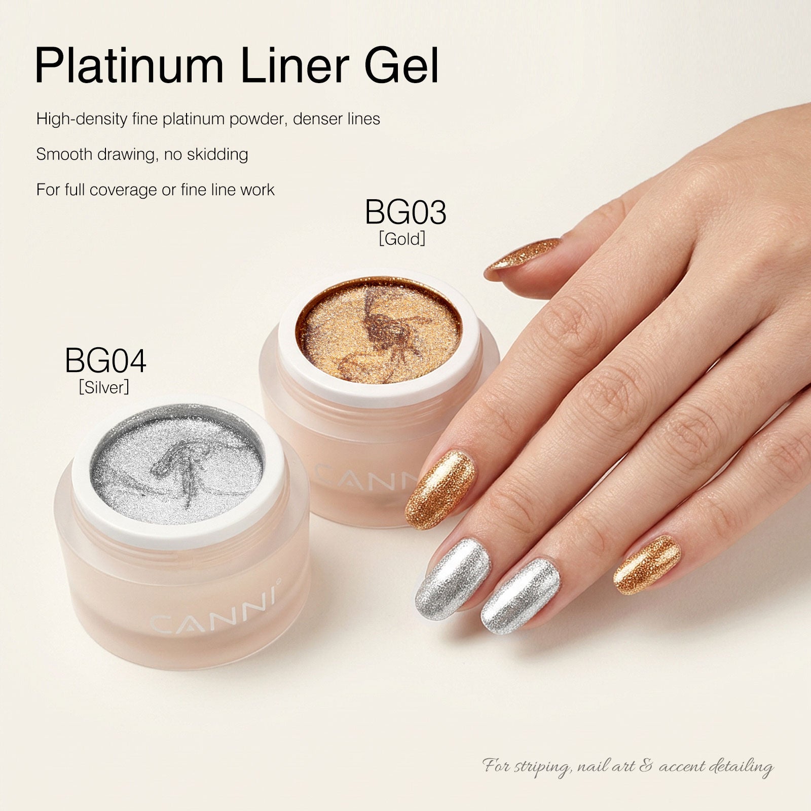 Platinum Liner Gel Gold / Silver