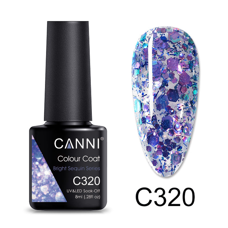 CANNI Luxury Lite UV / LED Nail Gel Varnish - 8ml (Shade C265 - C320)