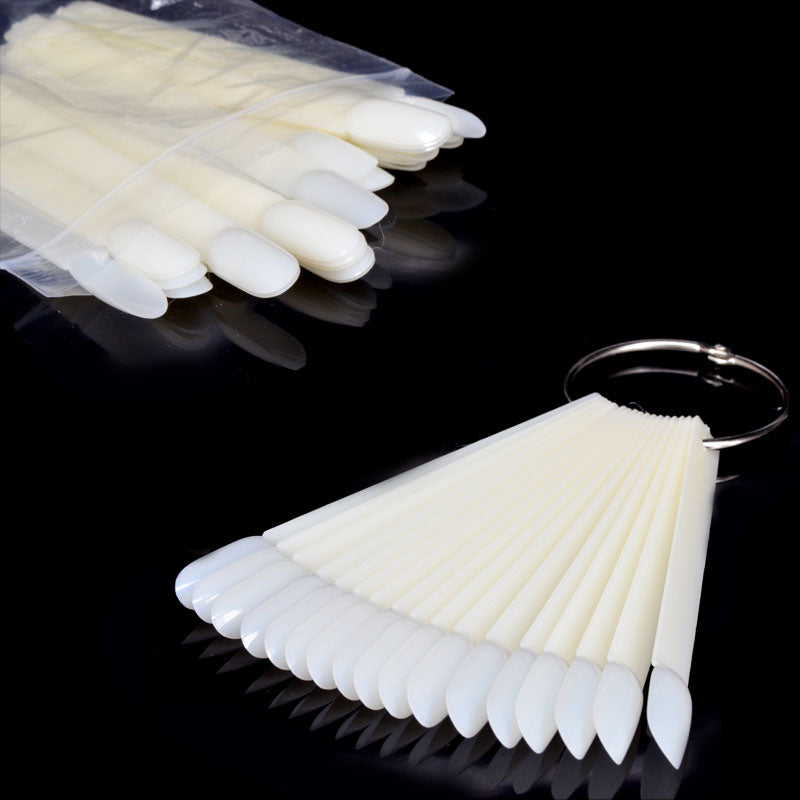 50pcs Nail Polish Tip Colour Chart Palette Nail Art Practice Ring Display