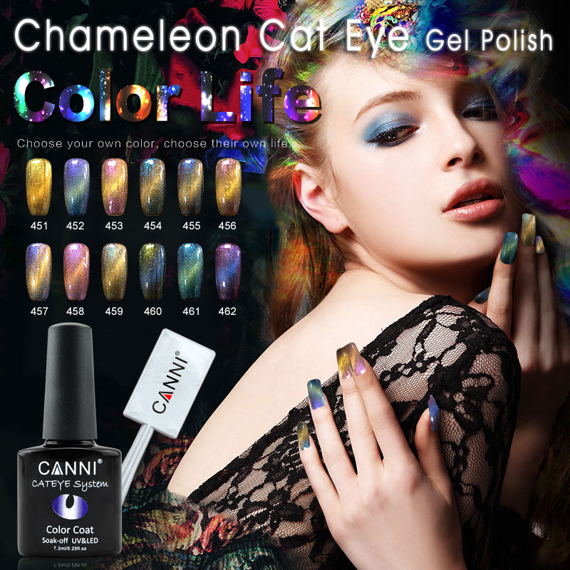 CANNI Magnetic Chameleon Cat Eye UV LED Soak off Nail Gel Polish