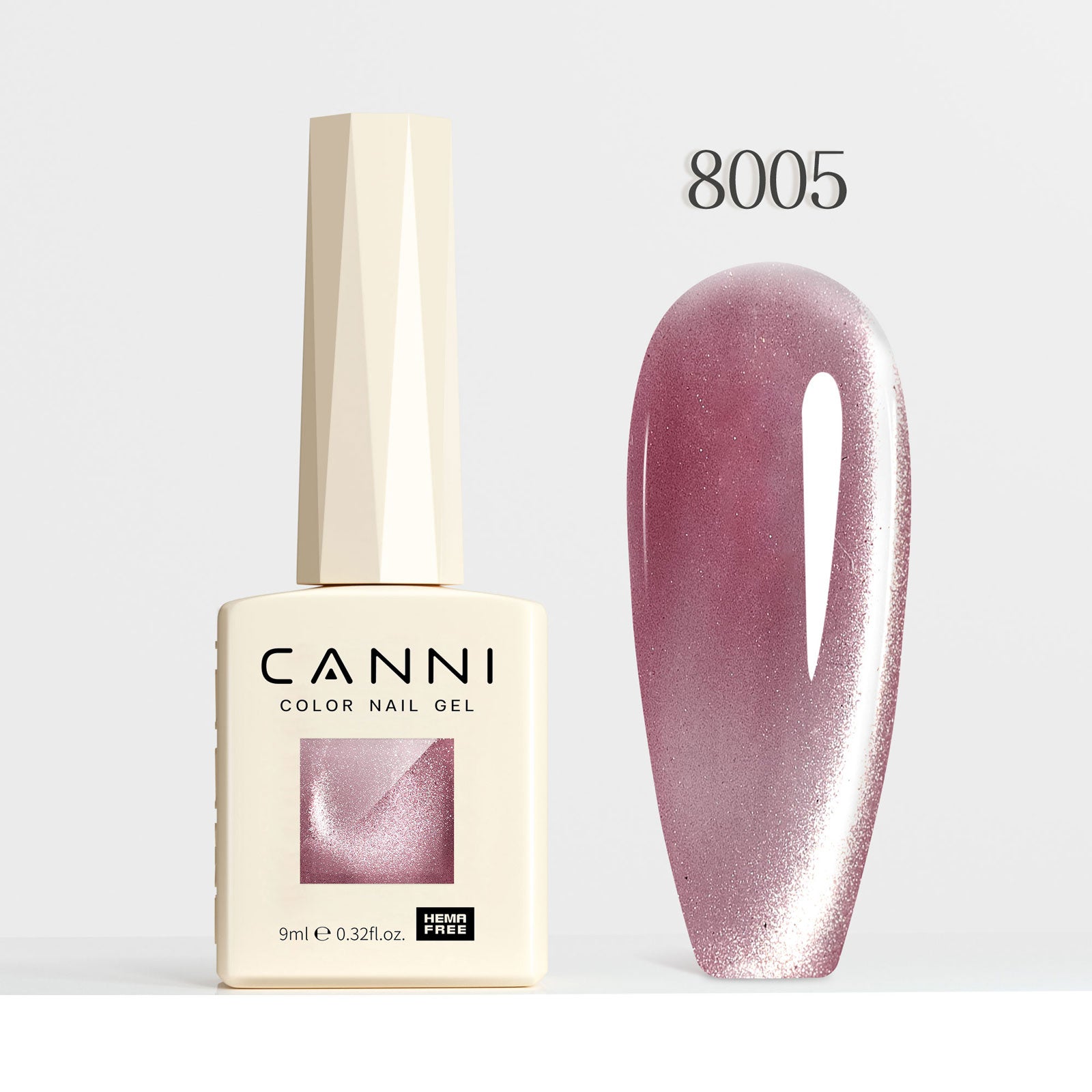 CANNI Hema Free Cat Eye & Glittered Nail Gel Polish Soak Off UV LED Nail Varnish Gel 9ml