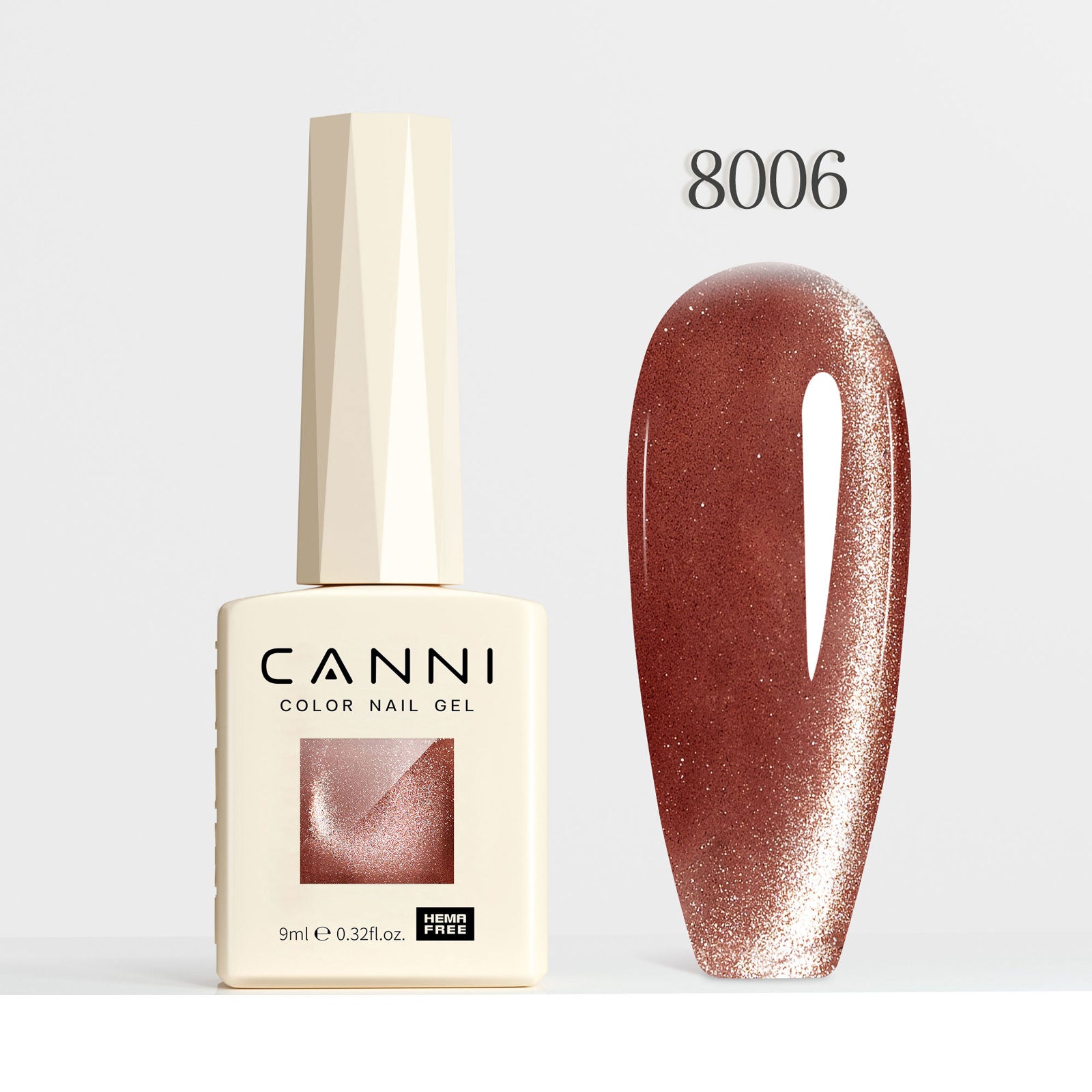 CANNI Hema Free Cat Eye & Glittered Nail Gel Polish Soak Off UV LED Nail Varnish Gel 9ml
