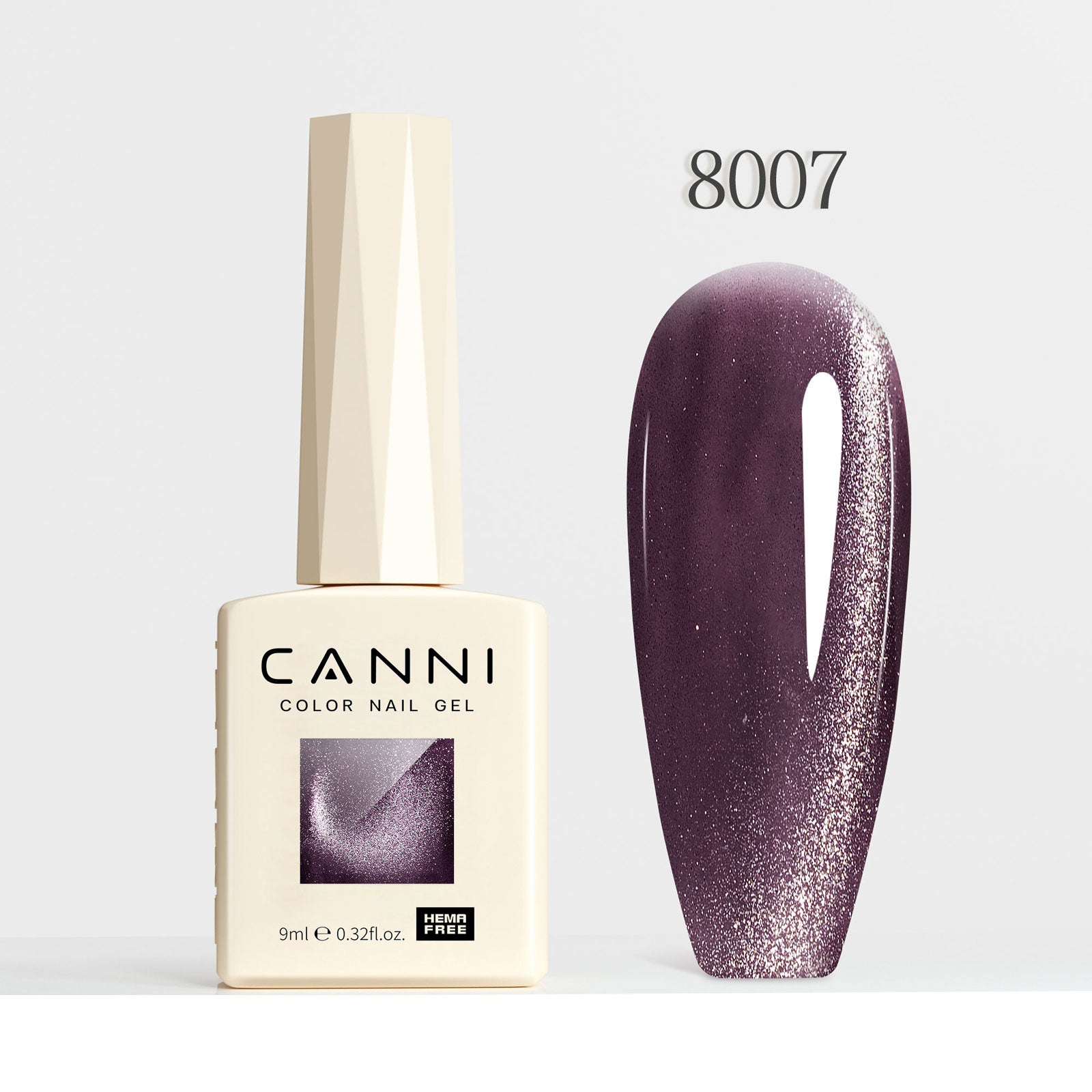 CANNI Hema Free Cat Eye & Glittered Nail Gel Polish Soak Off UV LED Nail Varnish Gel 9ml
