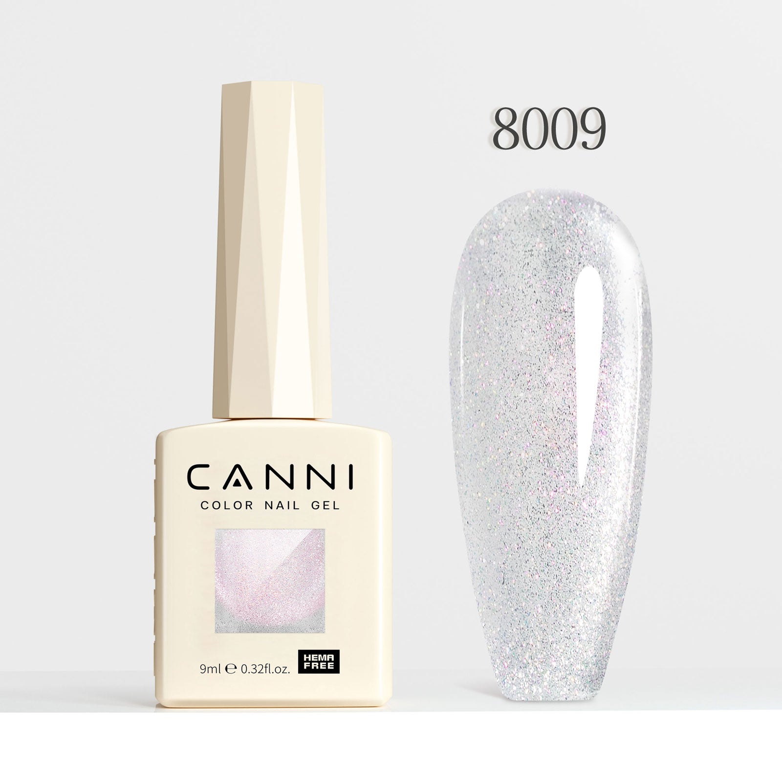 CANNI Hema Free Cat Eye & Glittered Nail Gel Polish Soak Off UV LED Nail Varnish Gel 9ml