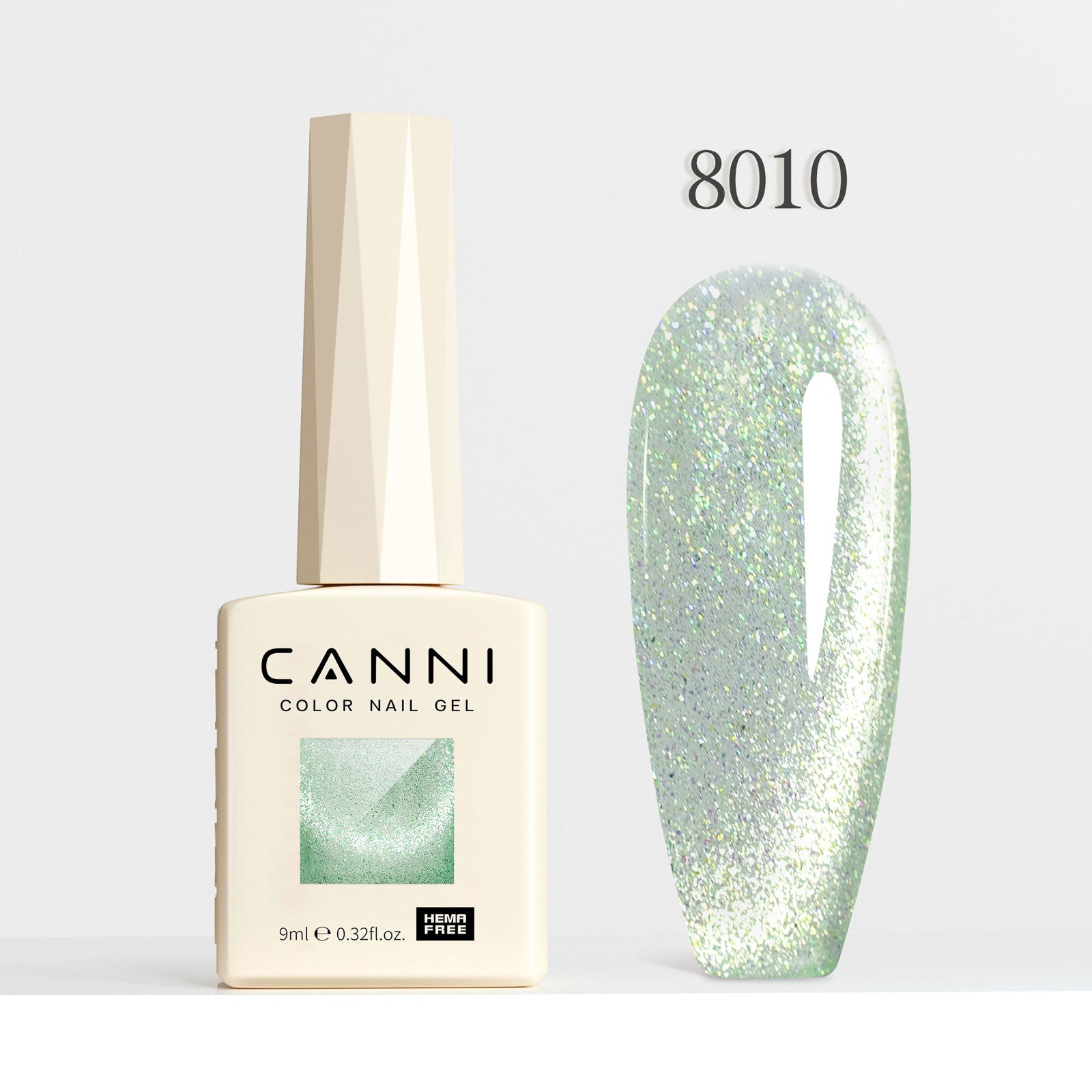 CANNI Hema Free Cat Eye & Glittered Nail Gel Polish Soak Off UV LED Nail Varnish Gel 9ml