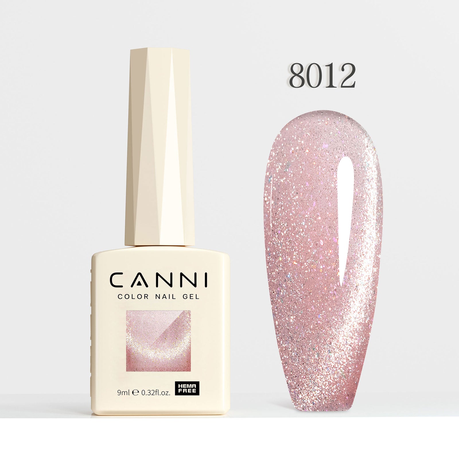 CANNI Hema Free Cat Eye & Glittered Nail Gel Polish Soak Off UV LED Nail Varnish Gel 9ml