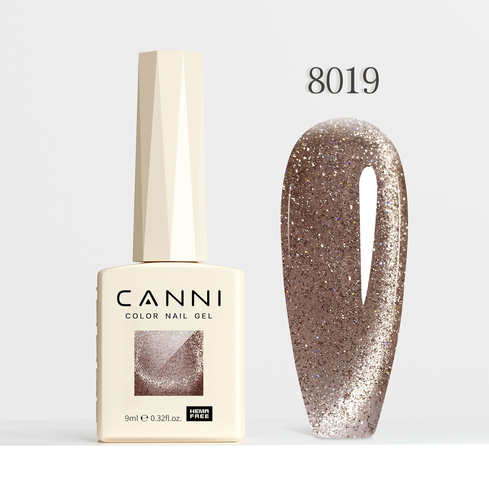 CANNI Hema Free Cat Eye & Glittered Nail Gel Polish Soak Off UV LED Nail Varnish Gel 9ml