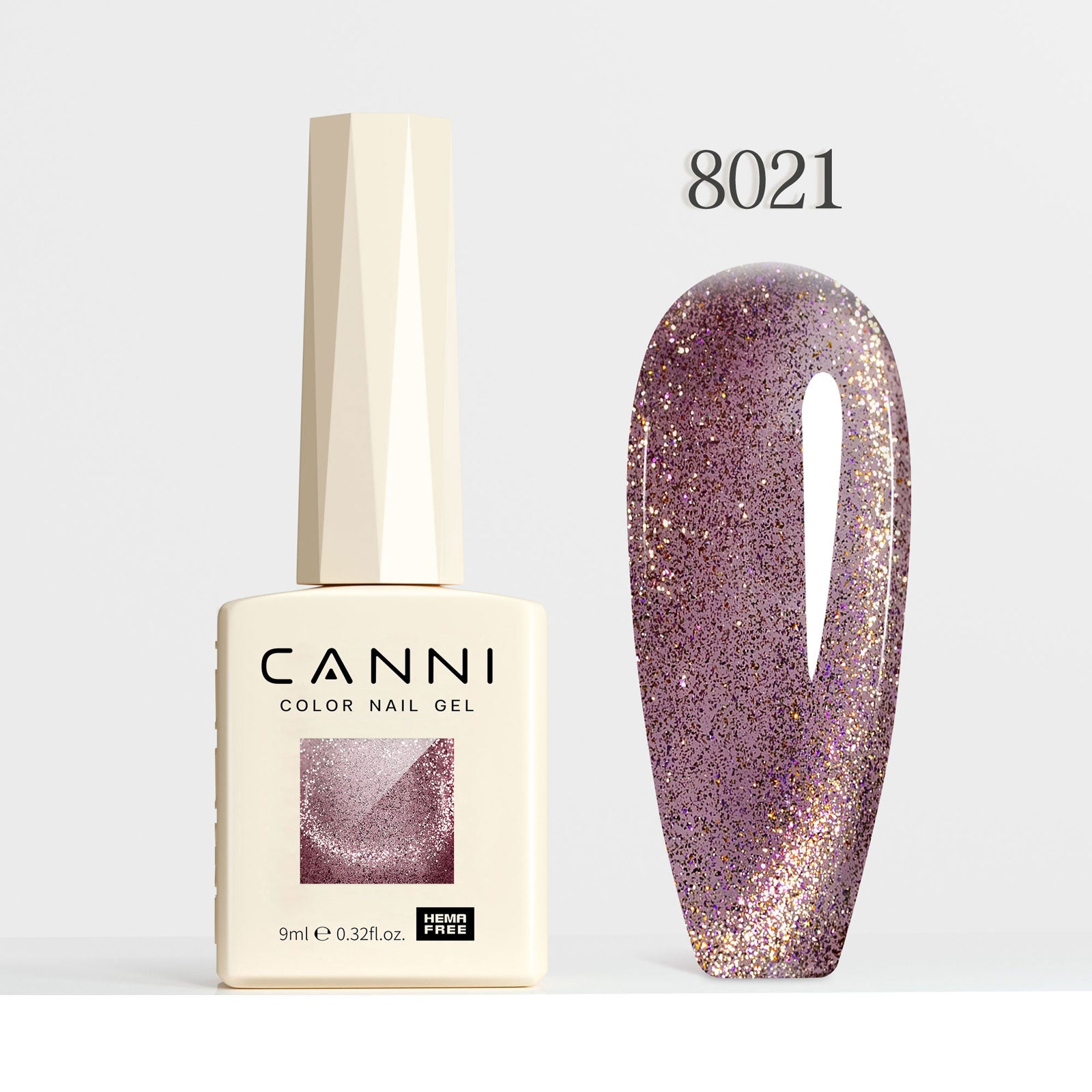CANNI Hema Free Cat Eye & Glittered Nail Gel Polish Soak Off UV LED Nail Varnish Gel 9ml