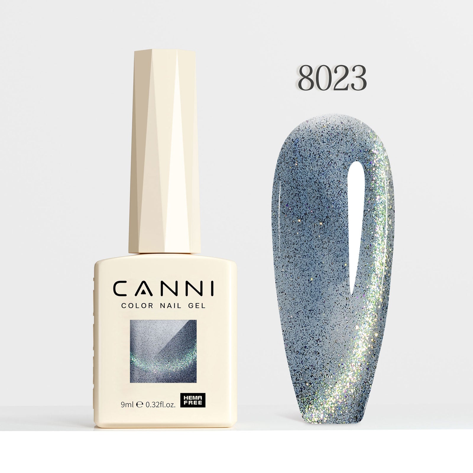 CANNI Hema Free Cat Eye & Glittered Nail Gel Polish Soak Off UV LED Nail Varnish Gel 9ml