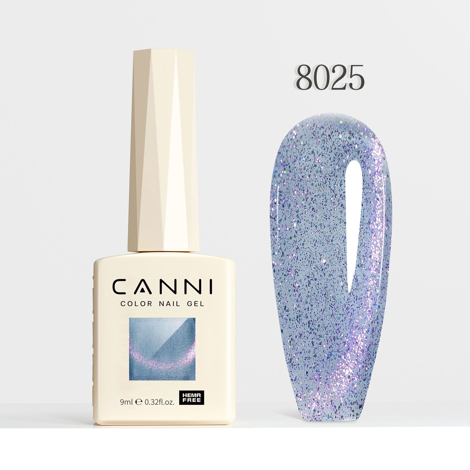 CANNI Hema Free Cat Eye & Glittered Nail Gel Polish Soak Off UV LED Nail Varnish Gel 9ml