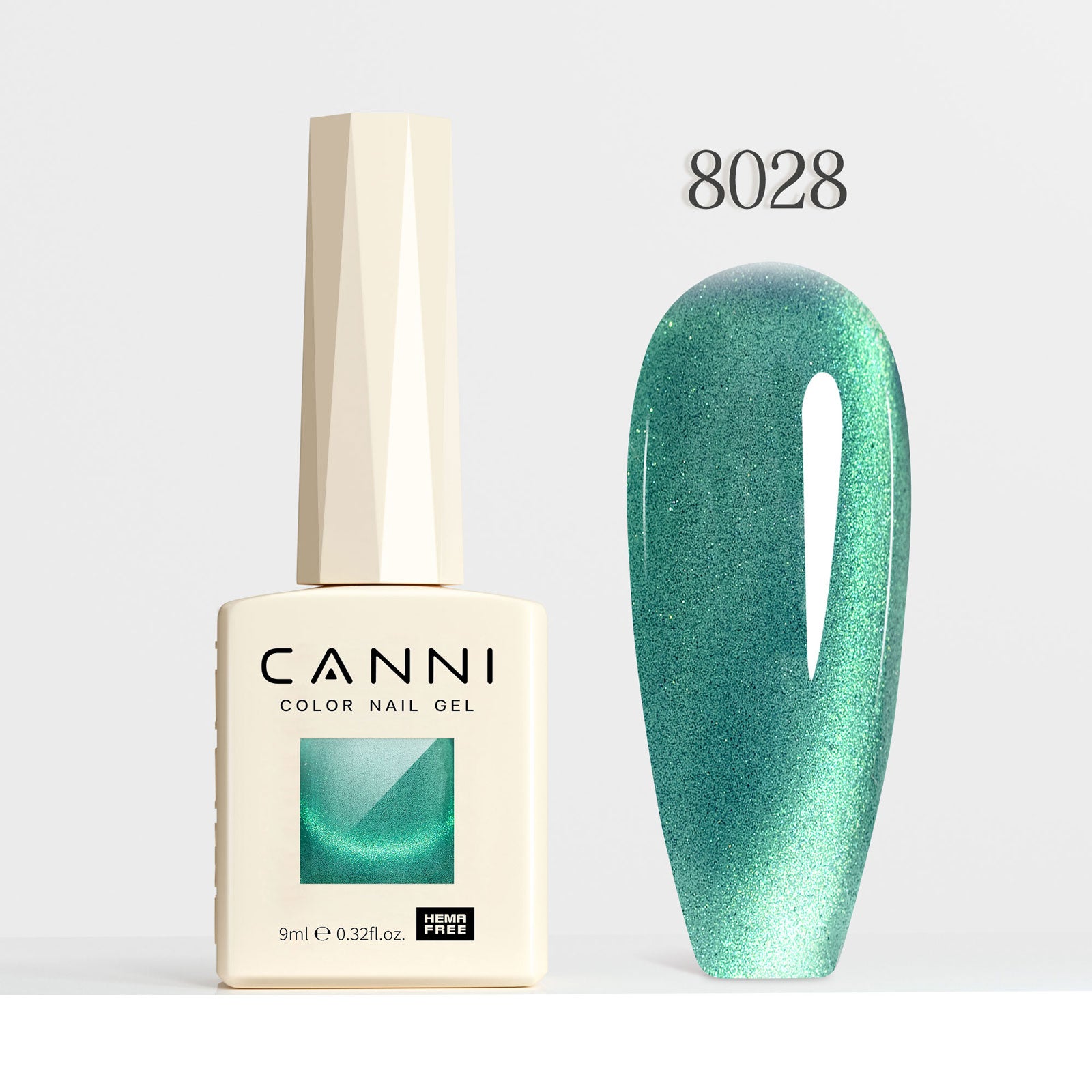 CANNI Hema Free Cat Eye & Glittered Nail Gel Polish Soak Off UV LED Nail Varnish Gel 9ml