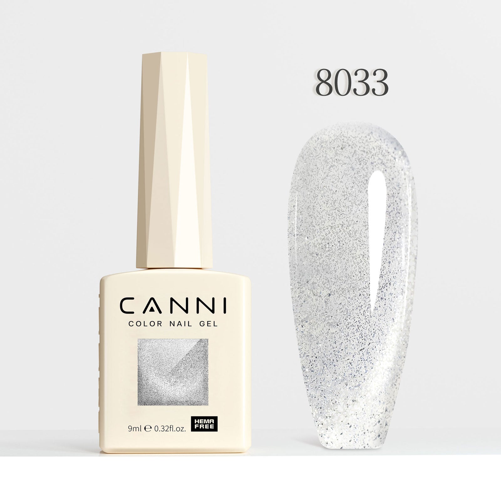 CANNI Hema Free Cat Eye & Glittered Nail Gel Polish Soak Off UV LED Nail Varnish Gel 9ml