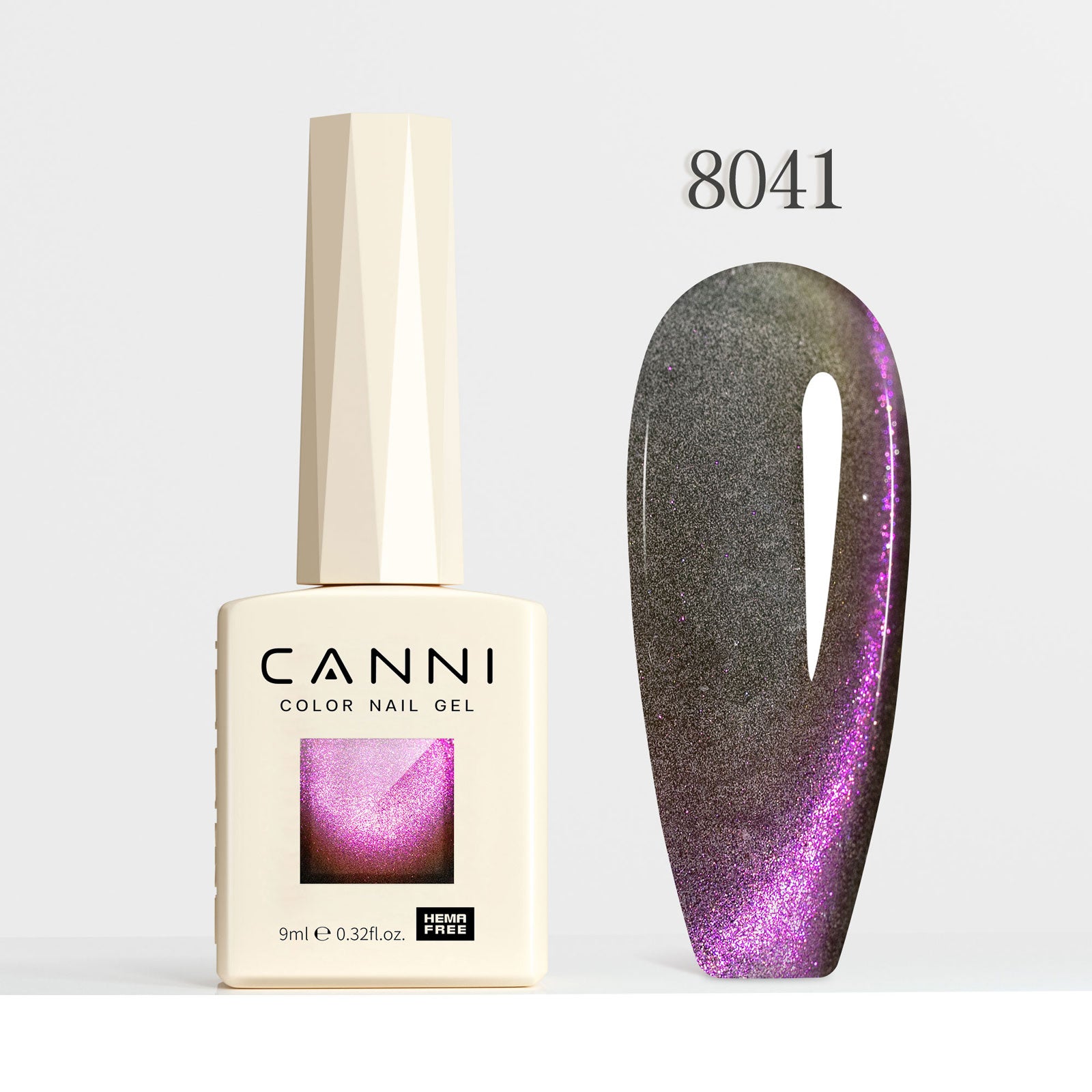 CANNI Hema Free Cat Eye & Glittered Nail Gel Polish Soak Off UV LED Nail Varnish Gel 9ml