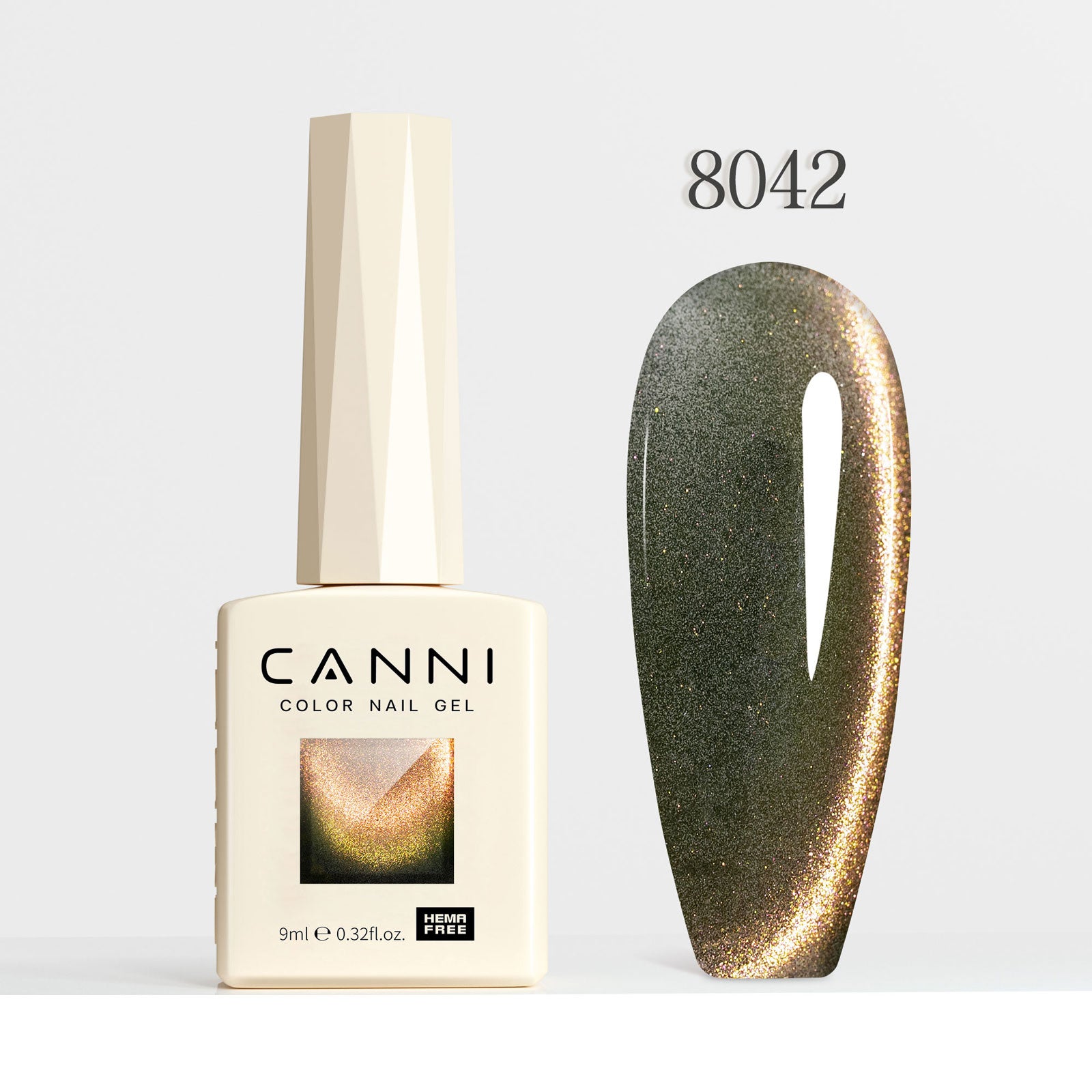 CANNI Hema Free Cat Eye & Glittered Nail Gel Polish Soak Off UV LED Nail Varnish Gel 9ml
