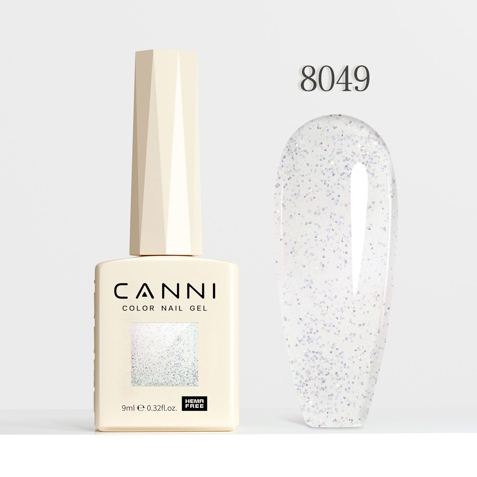CANNI Hema Free Cat Eye & Glittered Nail Gel Polish Soak Off UV LED Nail Varnish Gel 9ml