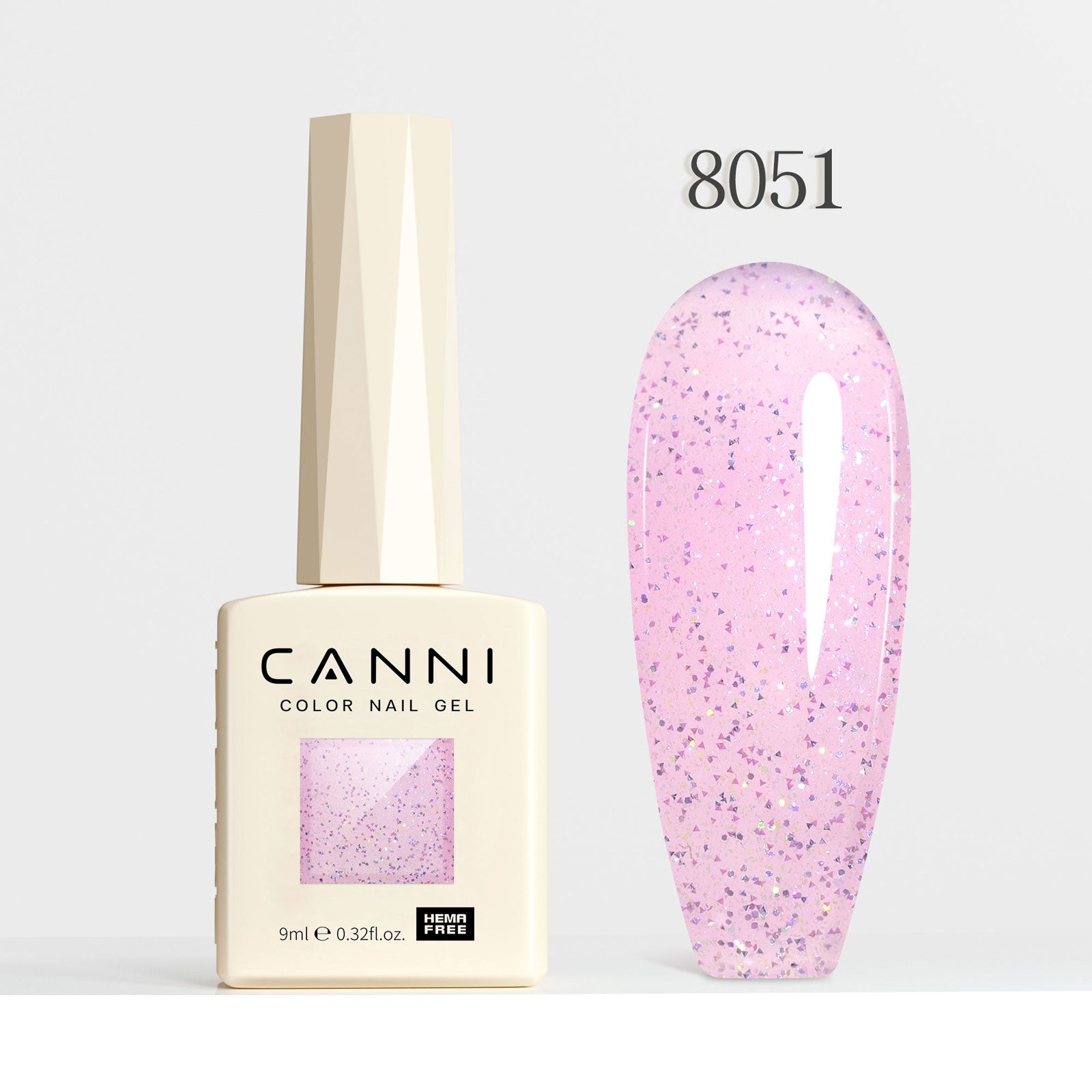 CANNI Hema Free Cat Eye & Glittered Nail Gel Polish Soak Off UV LED Nail Varnish Gel 9ml