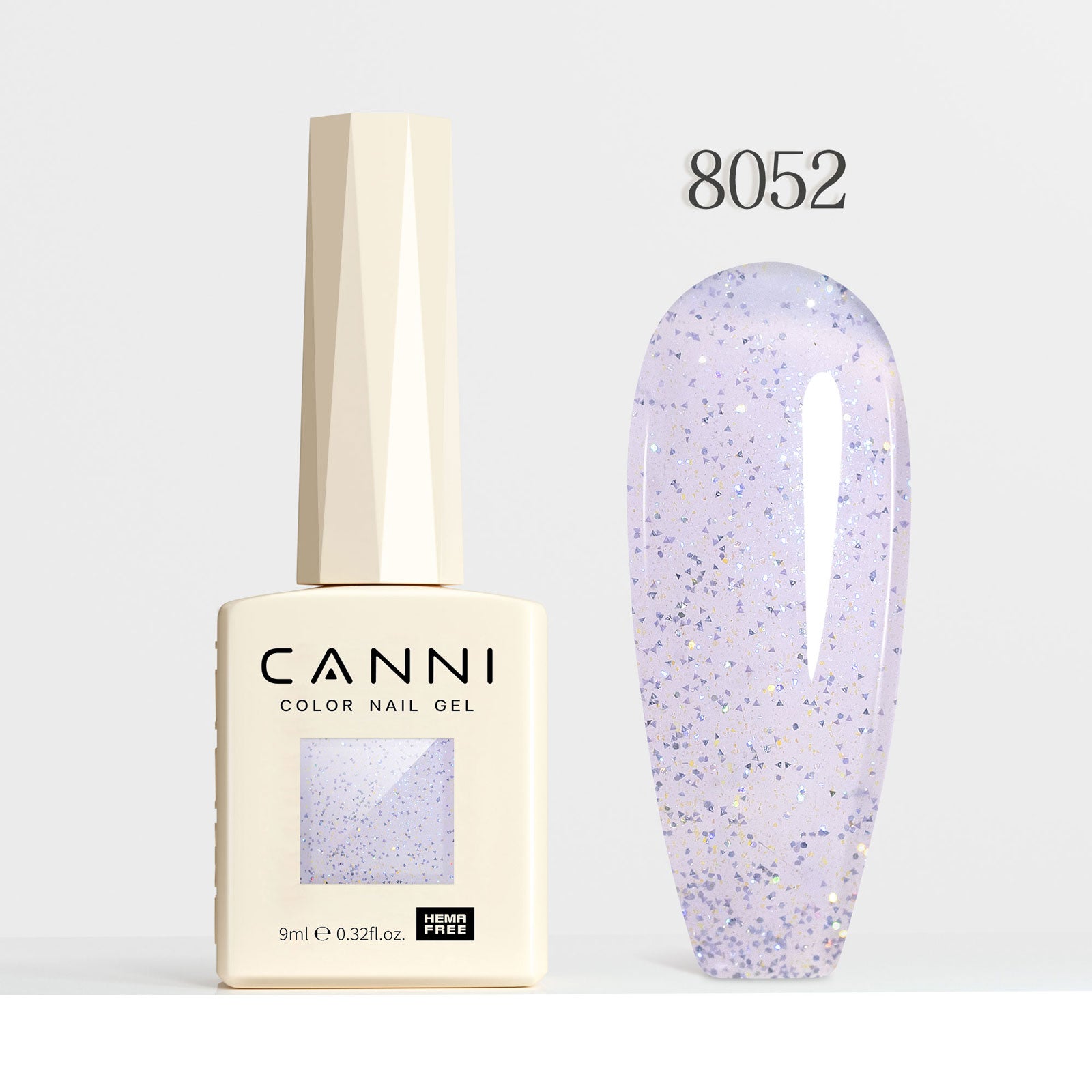 CANNI Hema Free Cat Eye & Glittered Nail Gel Polish Soak Off UV LED Nail Varnish Gel 9ml