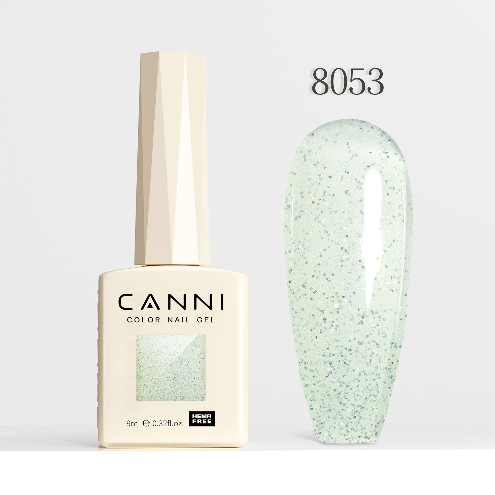 CANNI Hema Free Cat Eye & Glittered Nail Gel Polish Soak Off UV LED Nail Varnish Gel 9ml