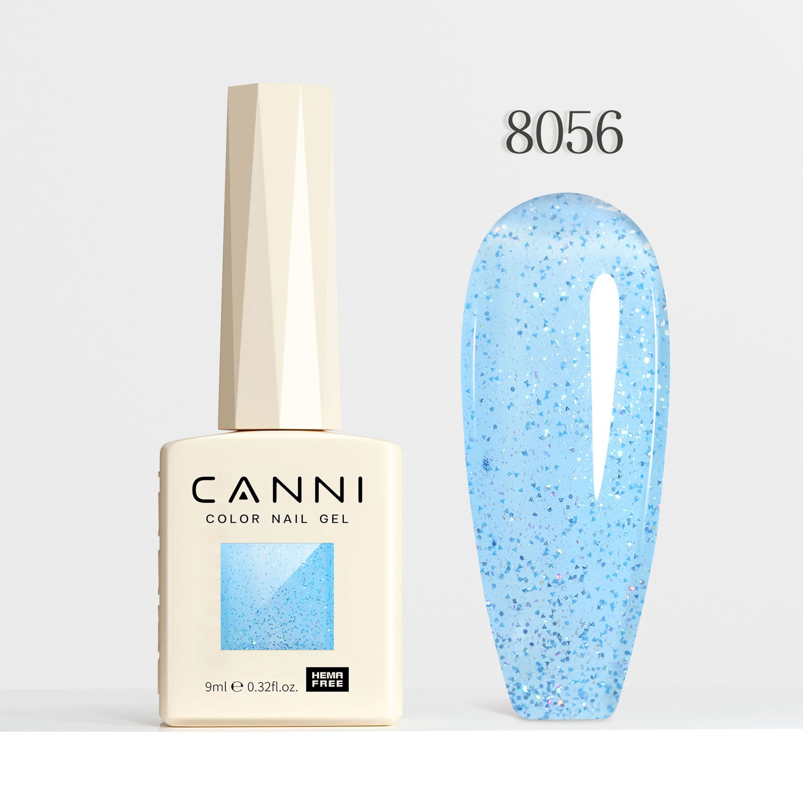 CANNI Hema Free Cat Eye & Glittered Nail Gel Polish Soak Off UV LED Nail Varnish Gel 9ml