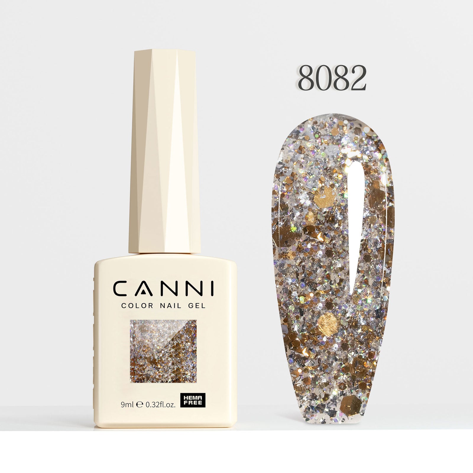 CANNI Hema Free Cat Eye & Glittered Nail Gel Polish Soak Off UV LED Nail Varnish Gel 9ml
