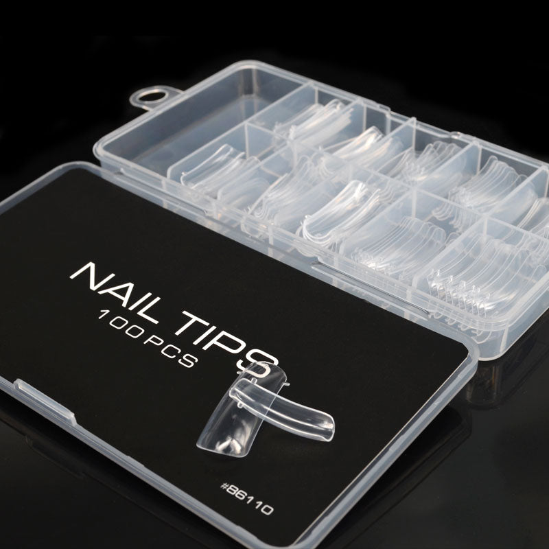 Acrylic Nails Tips Moulds For Hard Jelly UV Poly Gel Gum - 100 pcs