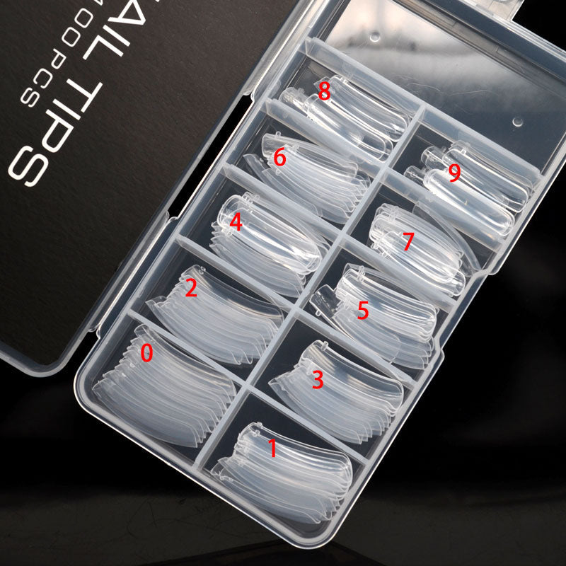 Acrylic Nails Tips Moulds For Hard Jelly UV Poly Gel Gum - 100 pcs