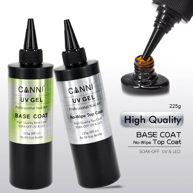 CANNI Base / No wipe top coat / Tempered top coat 225g Bulk Pack