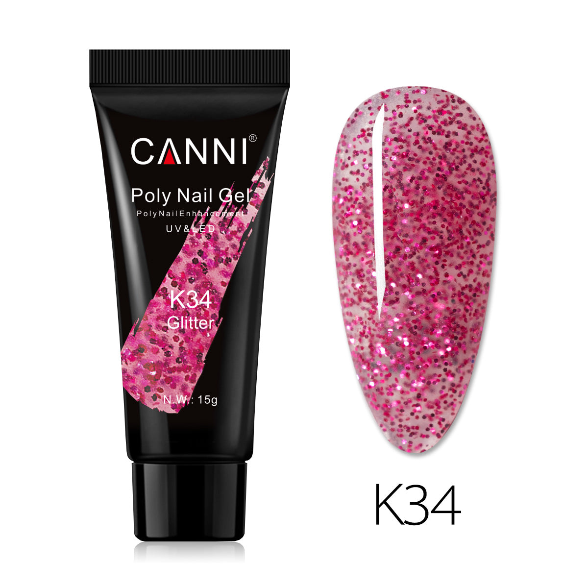 CANNI 15ml Poly Gel UV LED Soak Off Nail Extension Builder Gel False Nails