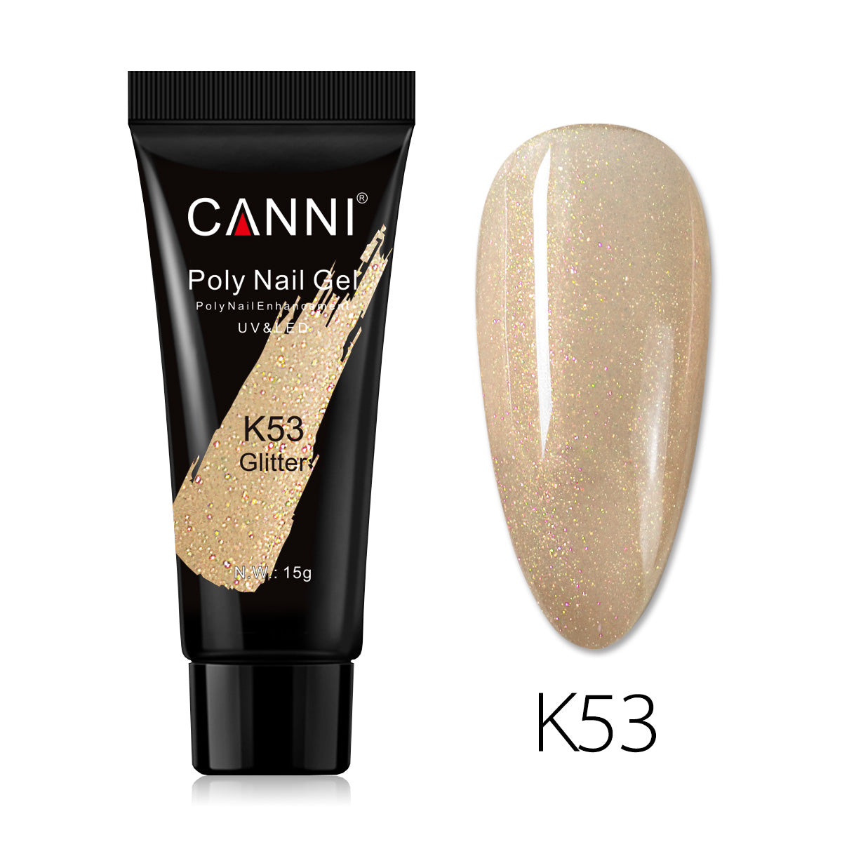 CANNI 15ml Poly Gel UV LED Soak Off Nail Extension Builder Gel False Nails