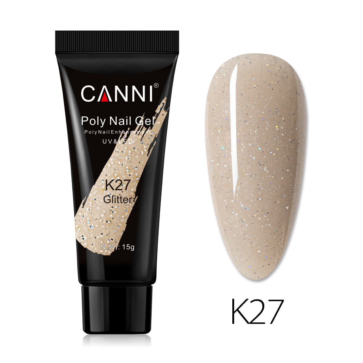 CANNI 15ml Poly Gel UV LED Soak Off Nail Extension Builder Gel False Nails