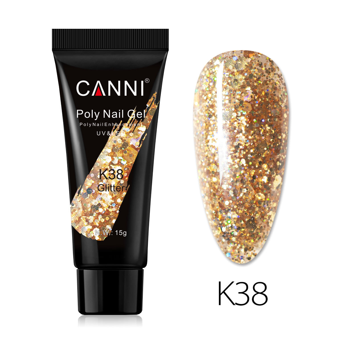 CANNI 15ml Poly Gel UV LED Soak Off Nail Extension Builder Gel False Nails